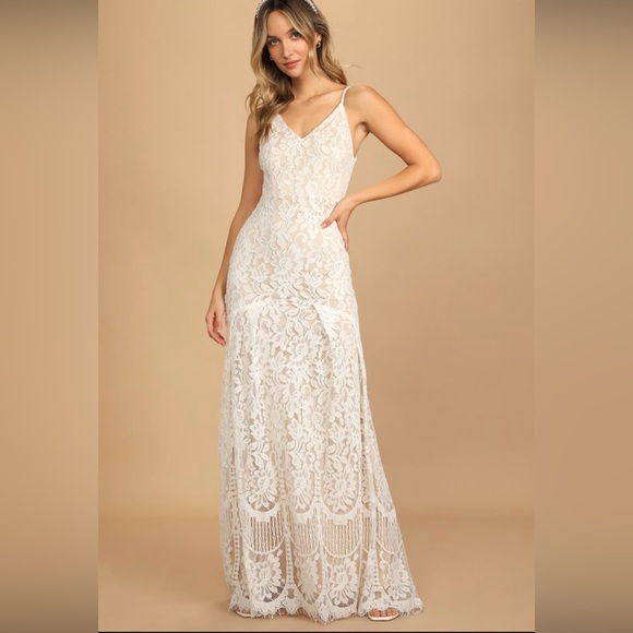 lulus boho wedding dress Rustic Boho Mermaid Country Summer Wedding Dress Destination with Sleeveless Sexy V-Neck Lace Appliques